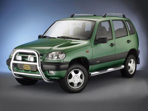 Пороги трубообразные с площадкой для ноги 80 мм, нерж. Chevrolet Niva_1