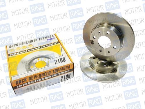 Передние тормозные диски Alnas 2108 (R13, невентелируемые)_1