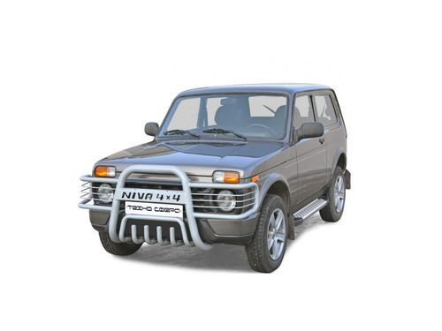 Дуга передняя 0383 «Niva 4x4 с ушами» с дополнительной защитой двигателя d63,5 для Лада 4х4 Urban_1
